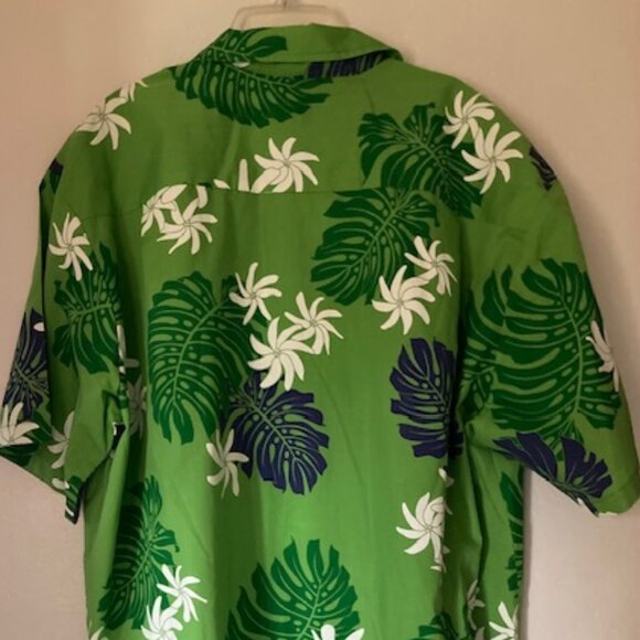 HAWAII MD FASHION MADE MENS ALOHA RESORT BEAUTY MONSTERA TAHITIAN JASMINE 2XL - Picture 5 of 10